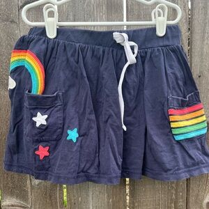 6-7y Hanna Andersson Scooter Skirt with Applique